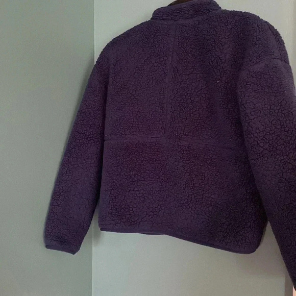 The North Face girls navy blue Sherpa zip up jacket - size large 14/16 - Picture 6 of 6